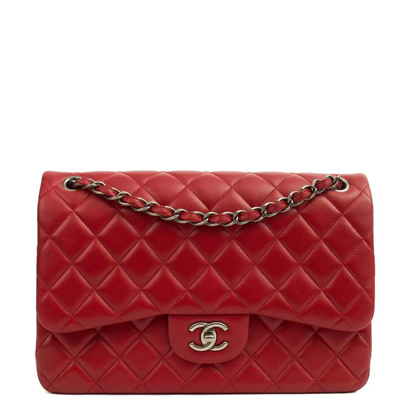 Picture of Chanel Shoulder Bag Classic Double Flap - Large in Red, Lambskin Leather