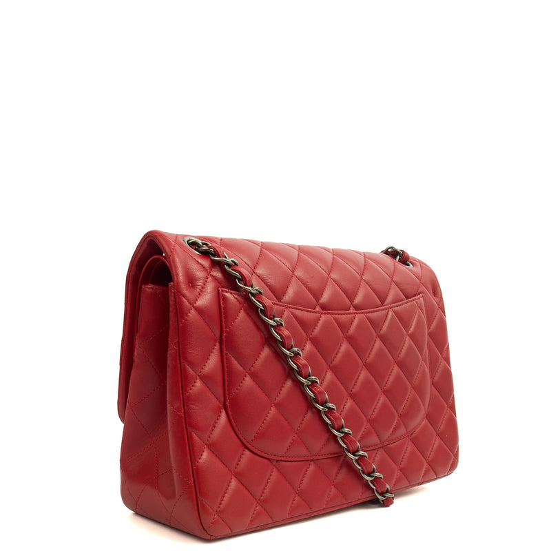 Picture of Chanel Shoulder Bag Classic Double Flap - Large in Red, Lambskin Leather
