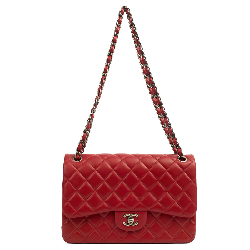 Picture of Chanel Shoulder Bag Classic Double Flap - Large in Red, Lambskin Leather
