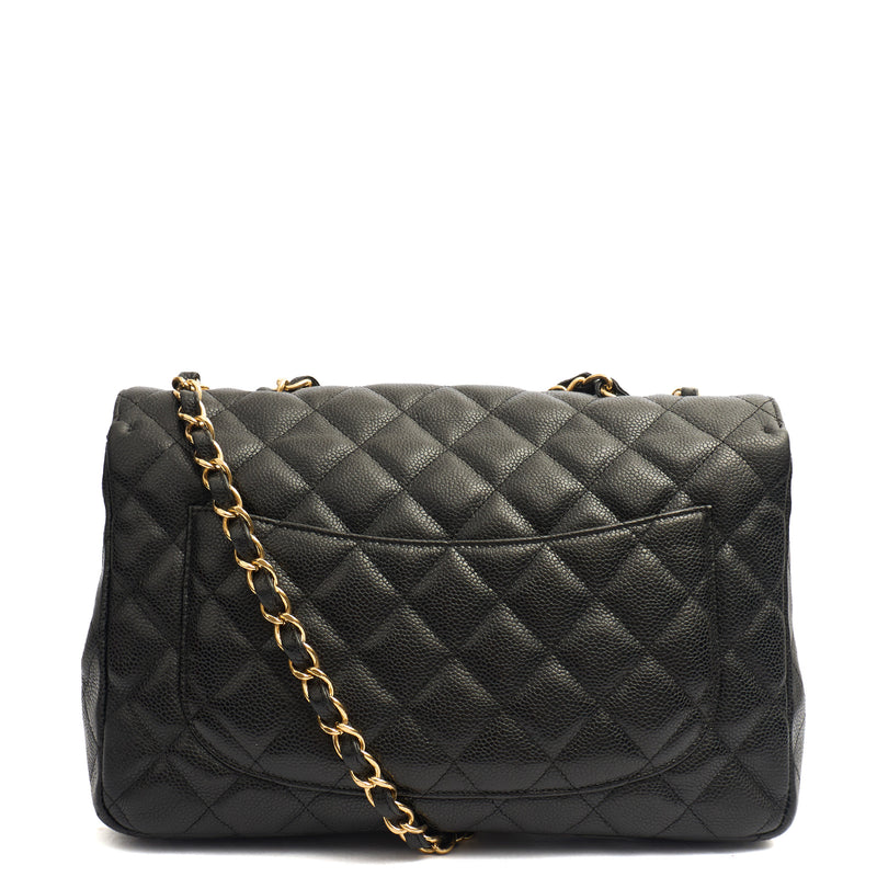 Picture of Chanel Shoulder Bag Classic Single Flap - Maxi in Black, Caviar Leather