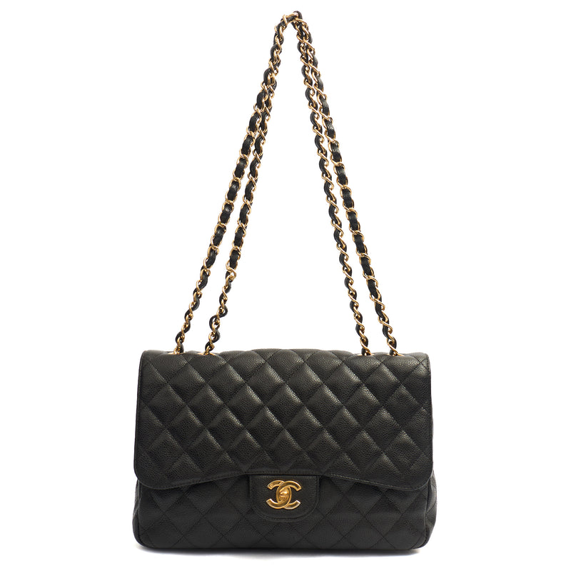 Picture of Chanel Shoulder Bag Classic Single Flap - Maxi in Black, Caviar Leather