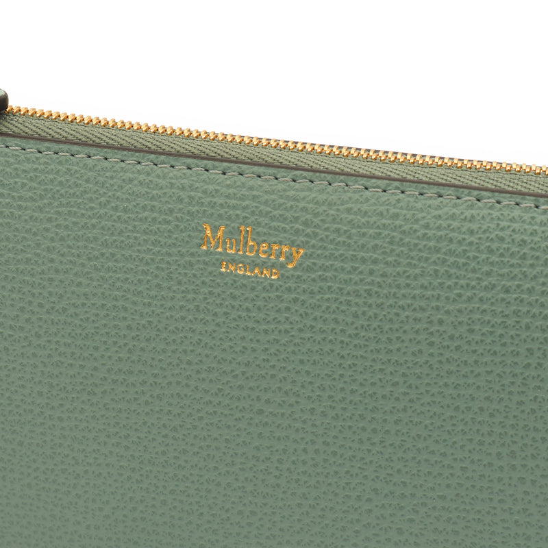 Picture of Mulberry Purse Zip Around Wallet - Medium in Green, Calfskin Leather