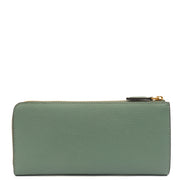 Picture of Mulberry Purse Zip Around Wallet - Medium in Green, Calfskin Leather