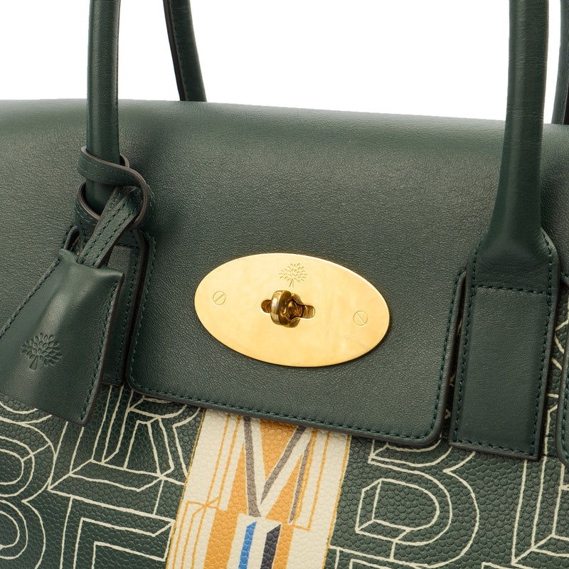 Picture of Mulberry Tote Bayswater Heritage in Green, Calfskin Leather