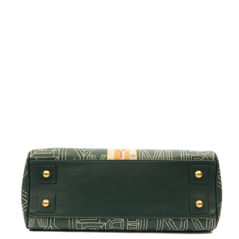 Picture of Mulberry Tote Bayswater Heritage in Green, Calfskin Leather