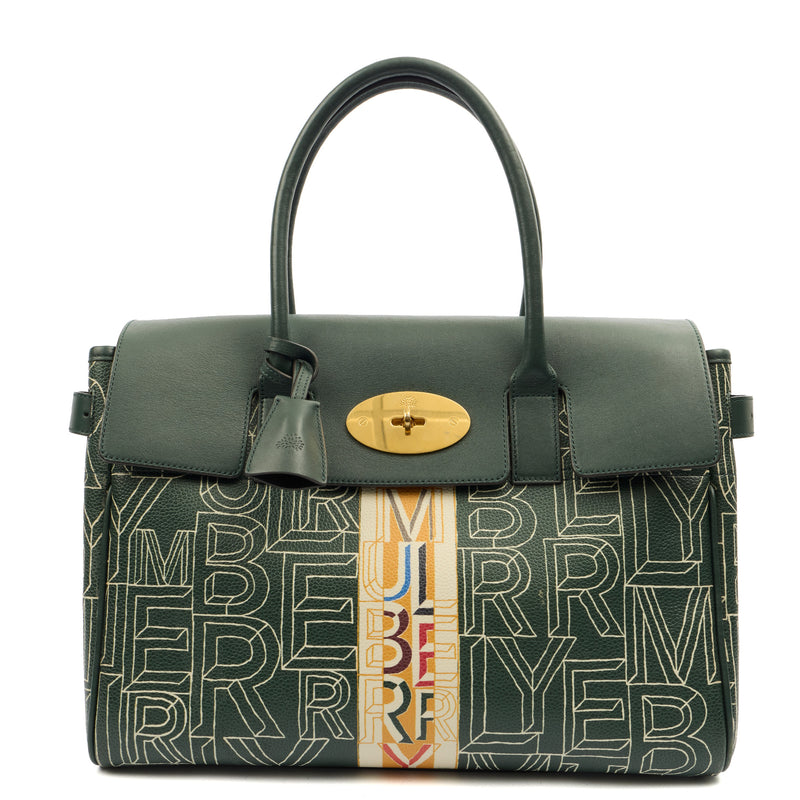 Picture of Mulberry Tote Bayswater Heritage in Green, Calfskin Leather