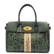 Picture of Mulberry Tote Bayswater Heritage in Green, Calfskin Leather
