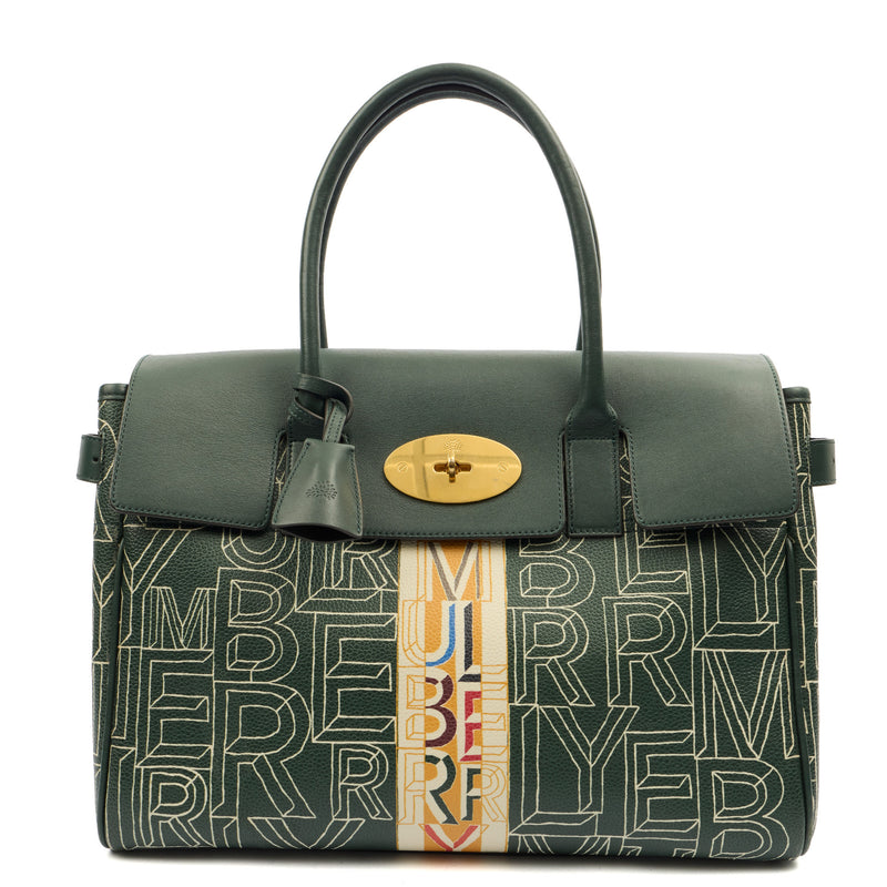 Mulberry Tote Bayswater Heritage in Green, Calfskin Leather
