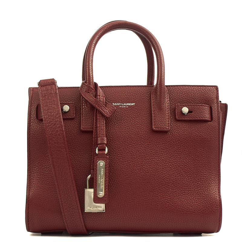 Picture of Saint Laurent Mini Bag Sac de Jour Nano in Red, Leather