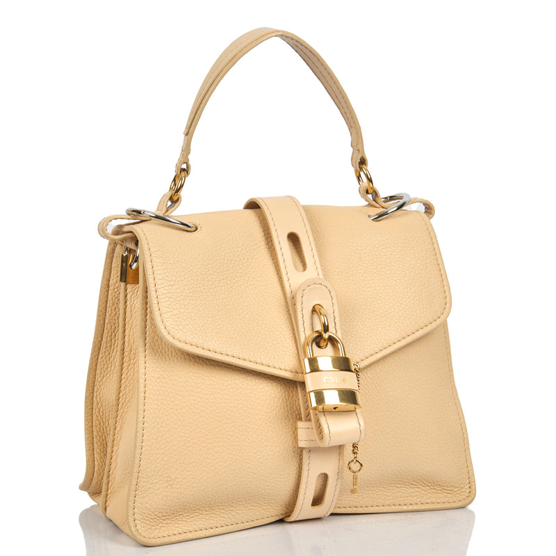 Picture of Chloe Tote Aby Tote - Medium in Neutral, Calfskin Leather