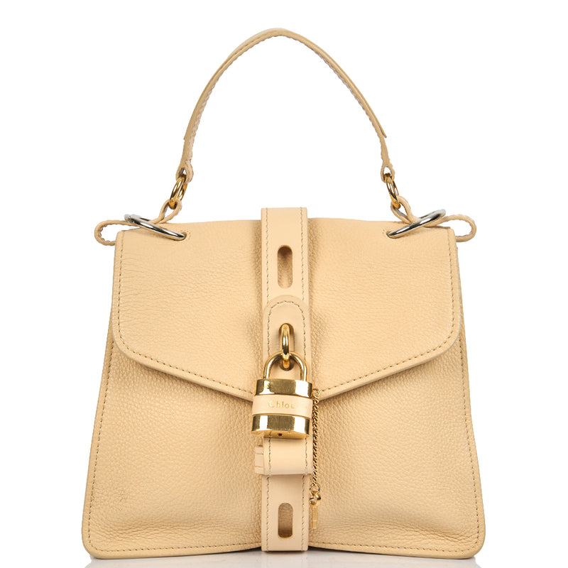 Picture of Chloe Tote Aby Tote - Medium in Neutral, Calfskin Leather