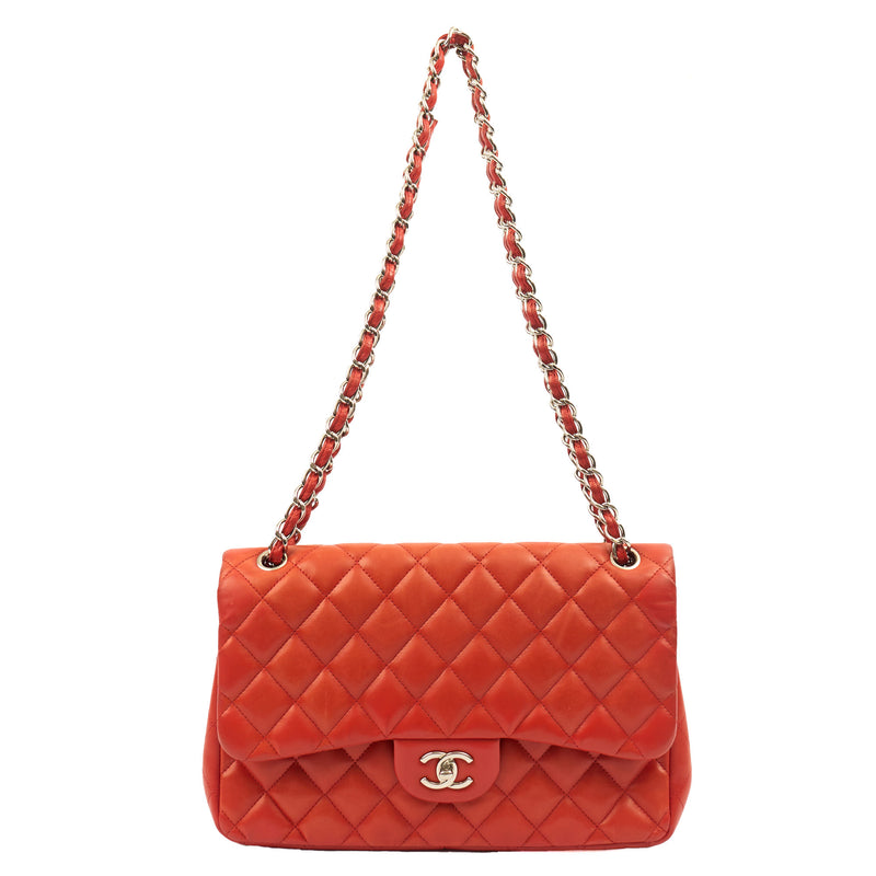 Picture of Chanel Shoulder Bag Classic Double Flap - Large in Red, Lambskin Leather