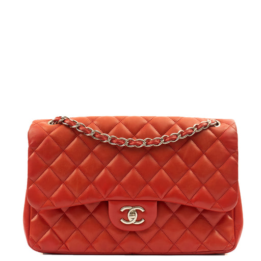 Picture of Chanel Shoulder Bag Classic Double Flap - Large in Red, Lambskin Leather