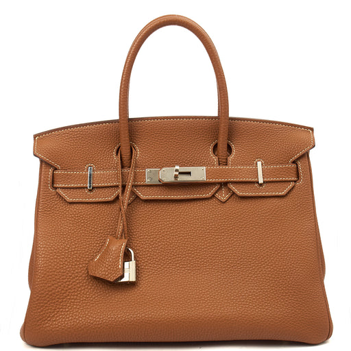 Picture of Hermes Tote Birkin 30 in Gold, Togo Leather