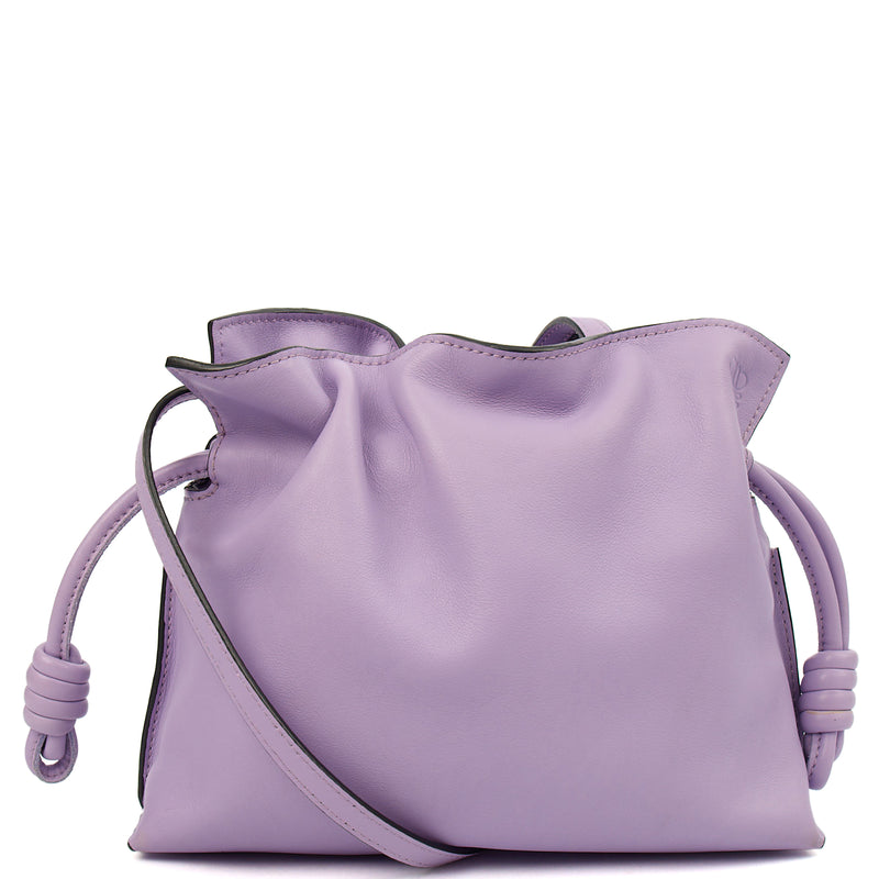 Picture of Loewe Cross Body Flamenco in Light Mauve, Leather