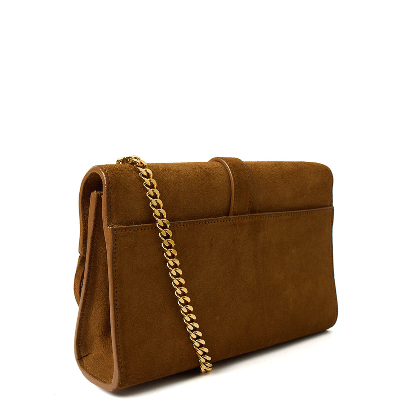 Picture of Saint Laurent Shoulder Bag Fringe Bag in Brown, Suede