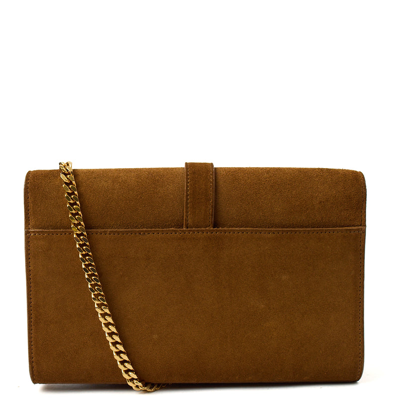 Picture of Saint Laurent Shoulder Bag Fringe Bag in Brown, Suede
