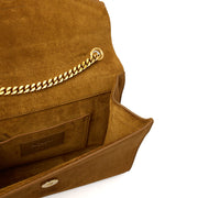 Picture of Saint Laurent Shoulder Bag Fringe Bag in Brown, Suede