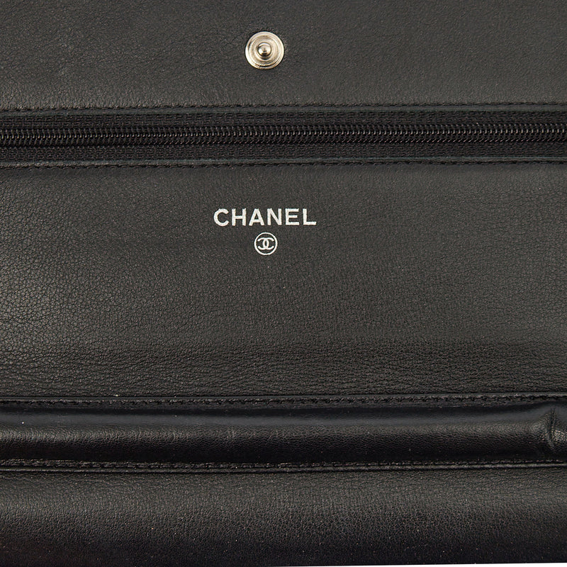 Picture of Chanel Cross Body Wallet on Chain in Black, Caviar Leather