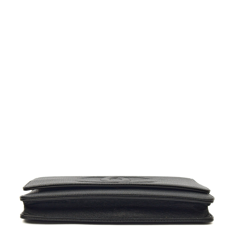 Picture of Chanel Cross Body Wallet on Chain in Black, Caviar Leather