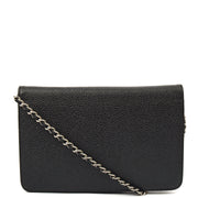 Picture of Chanel Cross Body Wallet on Chain in Black, Caviar Leather