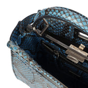 Picture of Fendi Top Handle Peekaboo - Medium in Blue, Python Leather