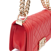 Picture of Chanel Cross Body Boy - Small in Red, Leather
