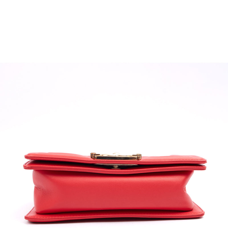 Picture of Chanel Cross Body Boy - Small in Red, Leather
