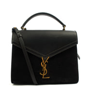 Picture of Saint Laurent Top Handle Cassandra Top Handle - Medium in Black, Leather
