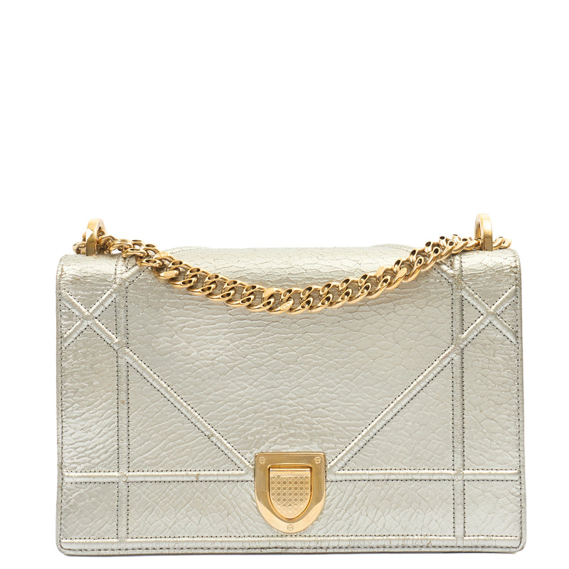 Picture of Christian Dior Shoulder Bag Diorama - Mini in Metallic, Leather