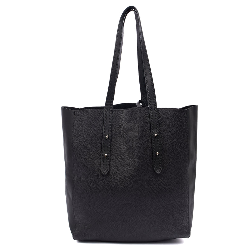 Picture of Aspinal of London Tote London Tote - Midi in Black, Leather