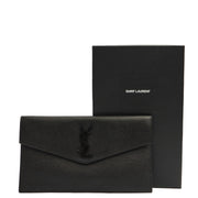 Picture of Saint Laurent Clutch Uptown Pouch in Black, Calfskin Leather
