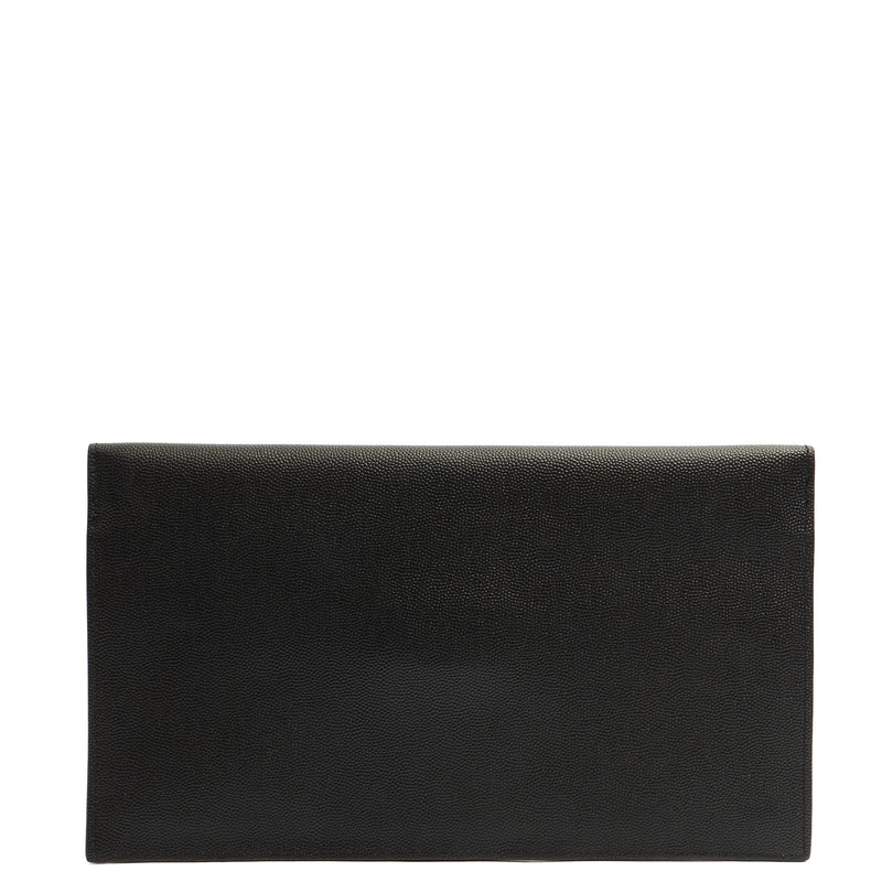 Picture of Saint Laurent Clutch Uptown Pouch in Black, Calfskin Leather