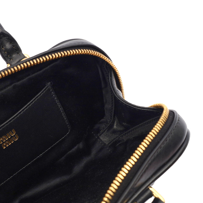 Picture of Miu Miu Tote Arcadie in Black, Leather