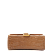 Picture of Balenciaga Mini Bag Hourglass Top Handle Small in Neutral, Exotic Effect Leather