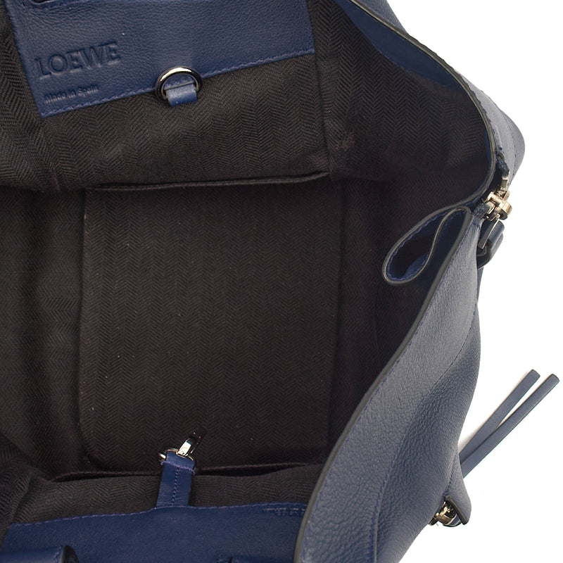 Picture of Loewe Tote Hammock - Medium in Blue, Leather