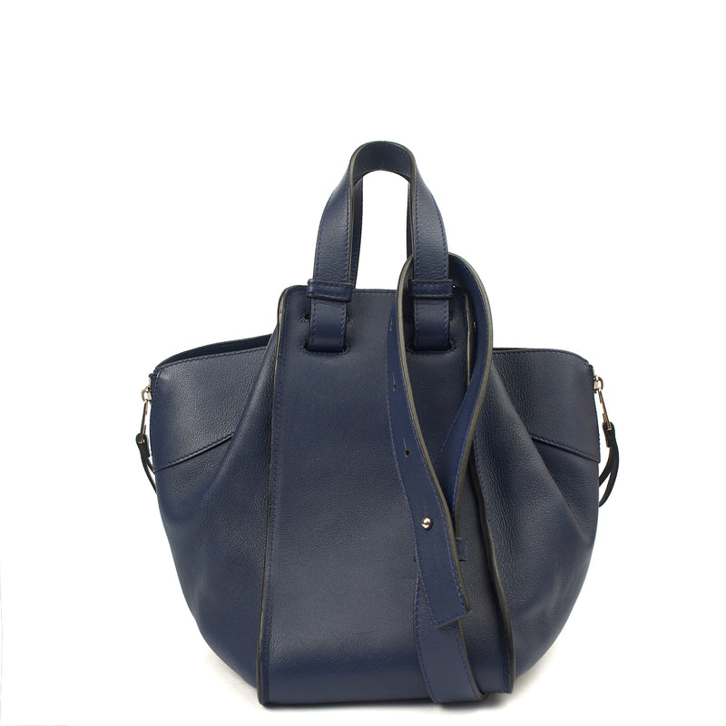 Picture of Loewe Tote Hammock - Medium in Blue, Leather