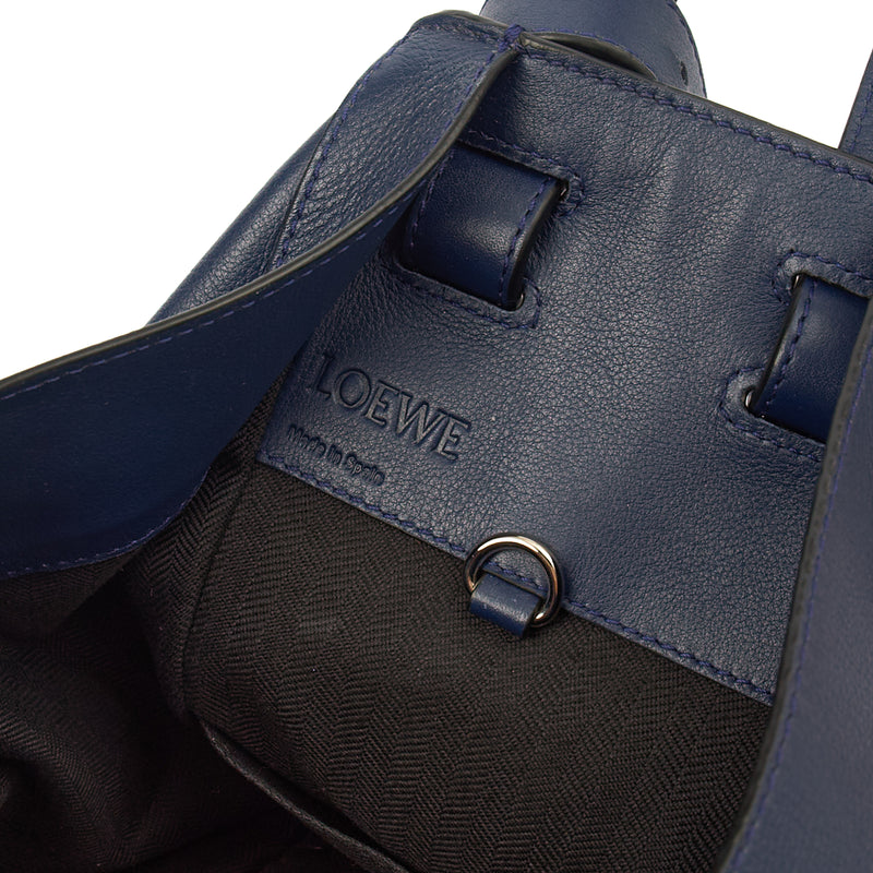 Picture of Loewe Tote Hammock - Medium in Blue, Leather