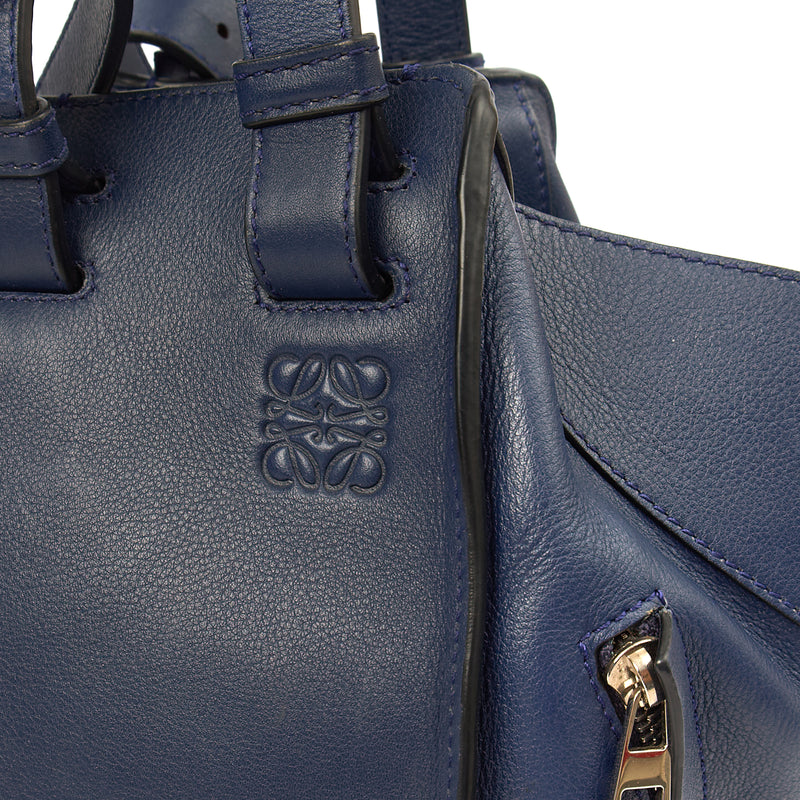 Picture of Loewe Tote Hammock - Medium in Blue, Leather
