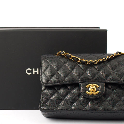 Picture of Chanel Shoulder Bag Classic Double Flap - Small in Black, Caviar Leather