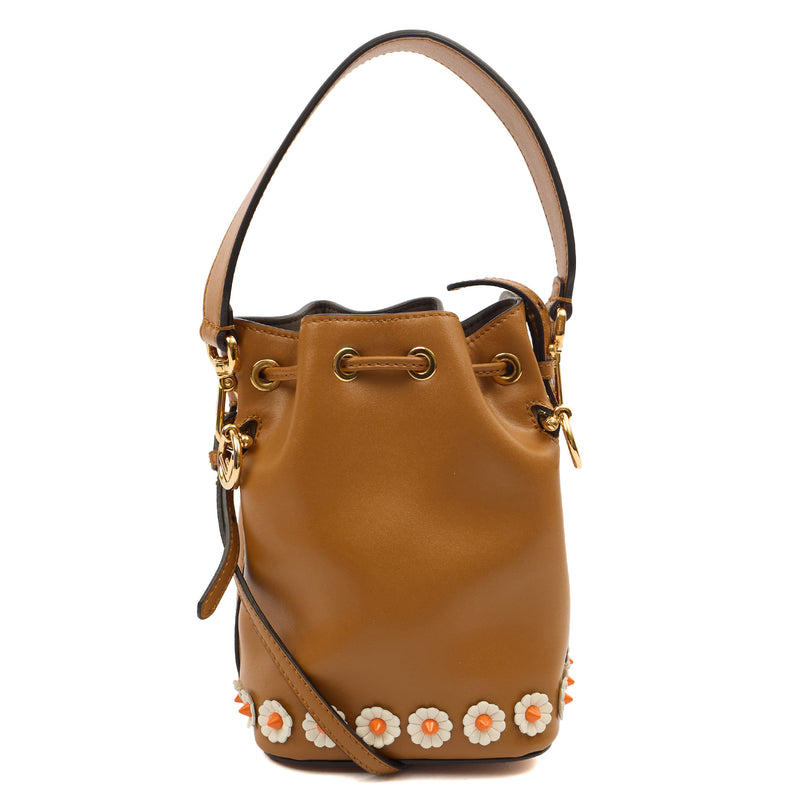 Picture of Fendi Bucket Bag Mon Tresor - Mini in Brown, Leather