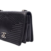 Picture of Chanel Shoulder Bag Flap Bag in Black, Calfskin Leather