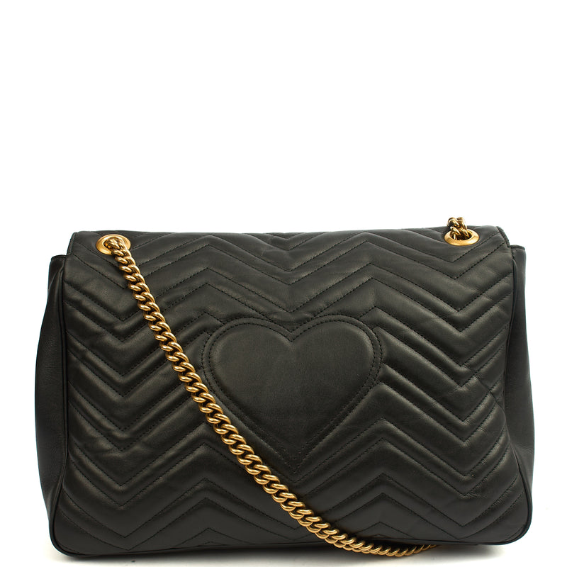 Picture of Gucci Shoulder Bag Marmont Shoulder Flap - Large in Black, Leather