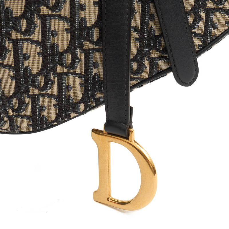 Picture of Christian Dior Shoulder Bag Saddle Bag in Blue, Dior Oblique Embroidery