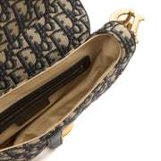 Picture of Christian Dior Shoulder Bag Saddle Bag in Blue, Dior Oblique Embroidery