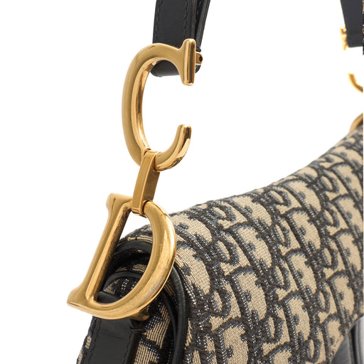 Picture of Christian Dior Shoulder Bag Saddle Bag in Blue, Dior Oblique Embroidery