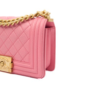 Picture of Chanel Mini Bag Boy - Small in Pink, Leather