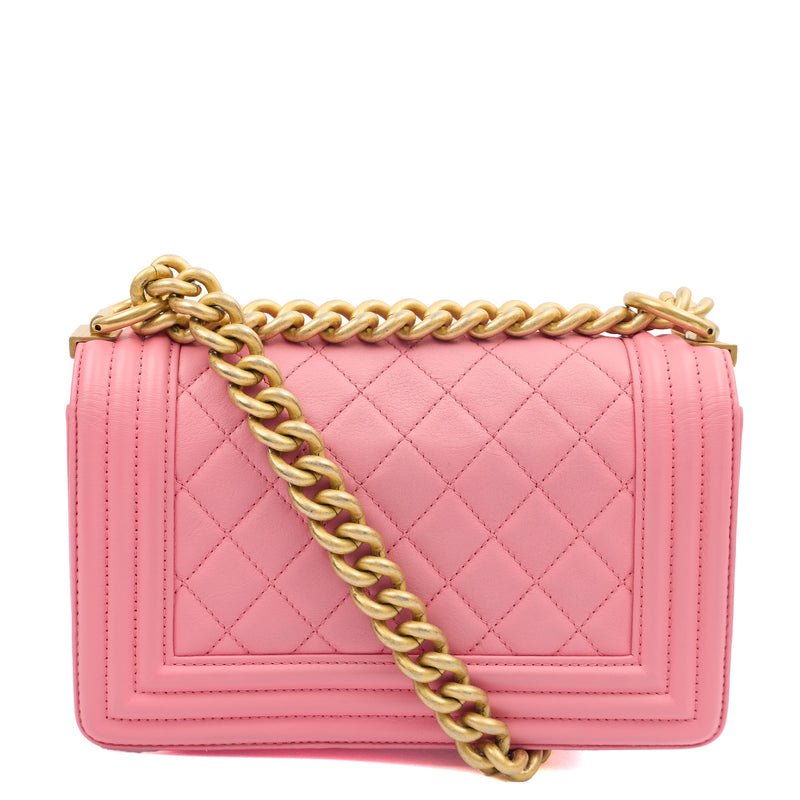 Picture of Chanel Mini Bag Boy - Small in Pink, Leather