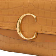 Picture of Chloe Top Handle Chloe C - Small in Brown, Embossed Croco Calfskin