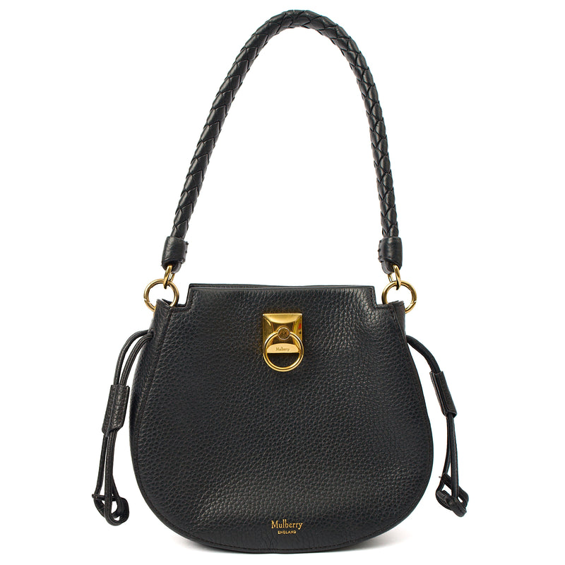 Picture of Mulberry Shoulder Bag Iris Hobo - Mini in Black, Calfskin Leather